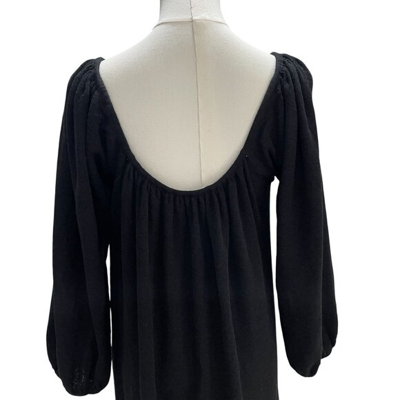 Free People FP Beach Black Maxi Dress Cottagecore Boho Coastal Prairie Soft SZ S - Picture 8 of 10